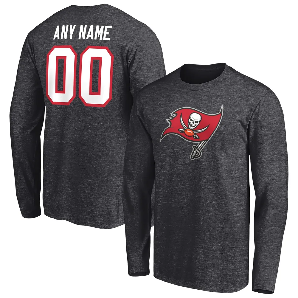 Lids Tampa Bay Buccaneers Fanatics Branded Team Authentic Logo Personalized  Name & Number Long Sleeve T-Shirt - Charcoal
