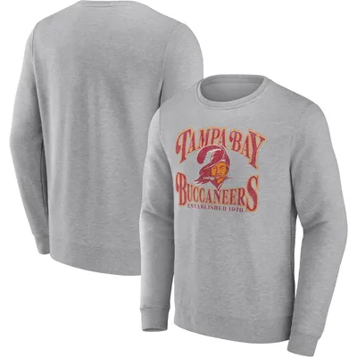 Tampa Bay Buccaneers Fanatics Branded Playability Pullover Sweatshirt - Heathered Charcoal