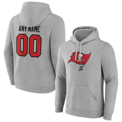 Tampa Bay Buccaneers Fanatics Branded Team Authentic Custom Pullover Hoodie - Heathered Gray