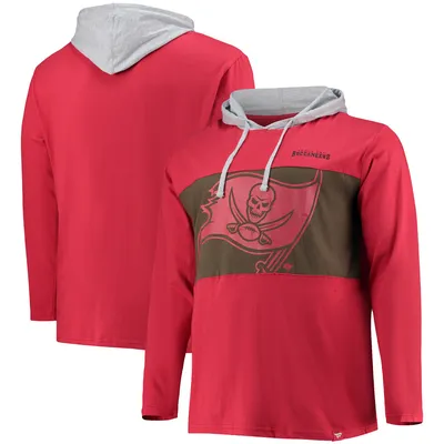 Tampa Bay Buccaneers Fanatics Branded Big & Tall Logo Hoodie Long Sleeve T-Shirt - Red