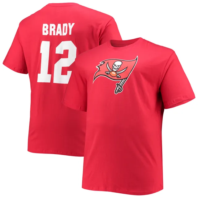 Preschool Tom Brady Red Tampa Bay Buccaneers Mainliner Player Name & Number  T-Shirt