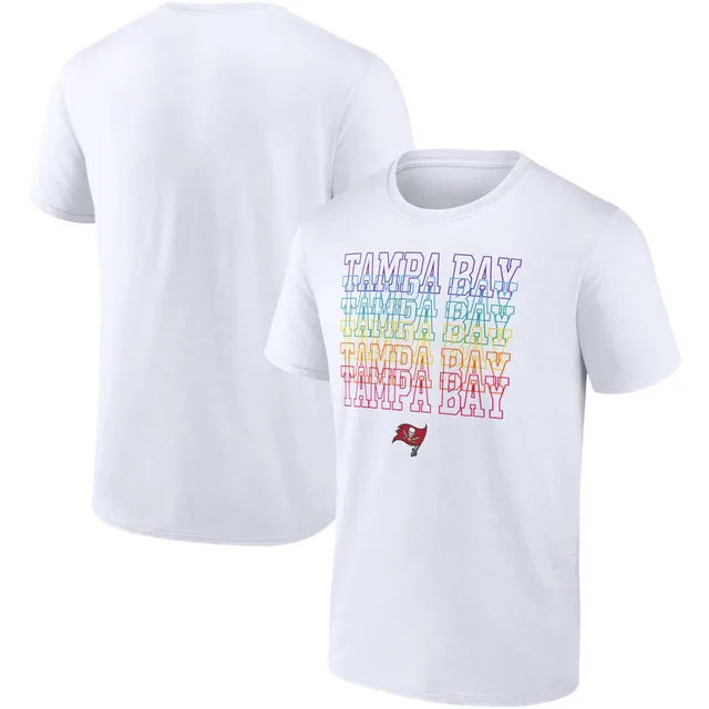 Lids Tampa Bay Lightning Fanatics Branded Women's Team Pride Logo V-Neck T- Shirt - White