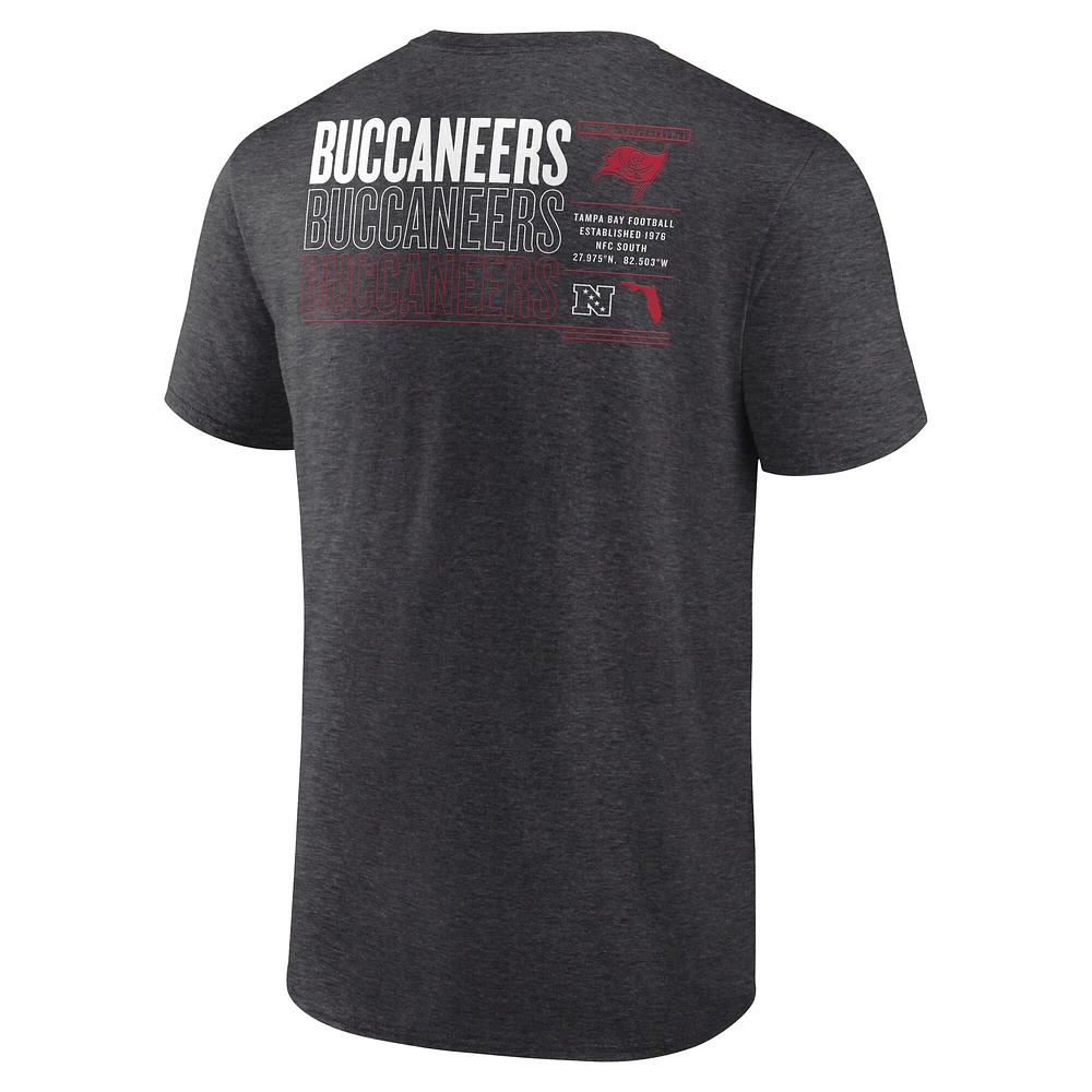 Men's Fanatics Charcoal Tampa Bay Buccaneers Repeat Stats T-Shirt