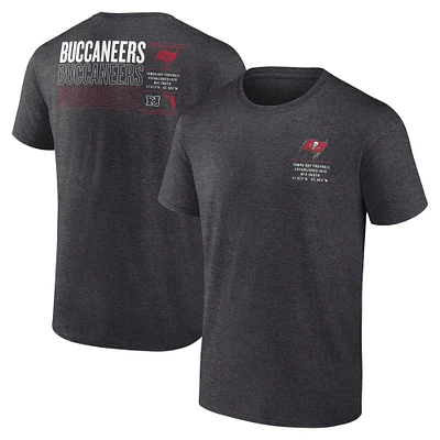 T-shirt Fanatics Anthracite Tampa Bay Buccaneers Repeat Stats pour hommes