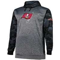 Men's Fanatics Heather Charcoal Tampa Bay Buccaneers Big & Tall Camo Pullover Hoodie