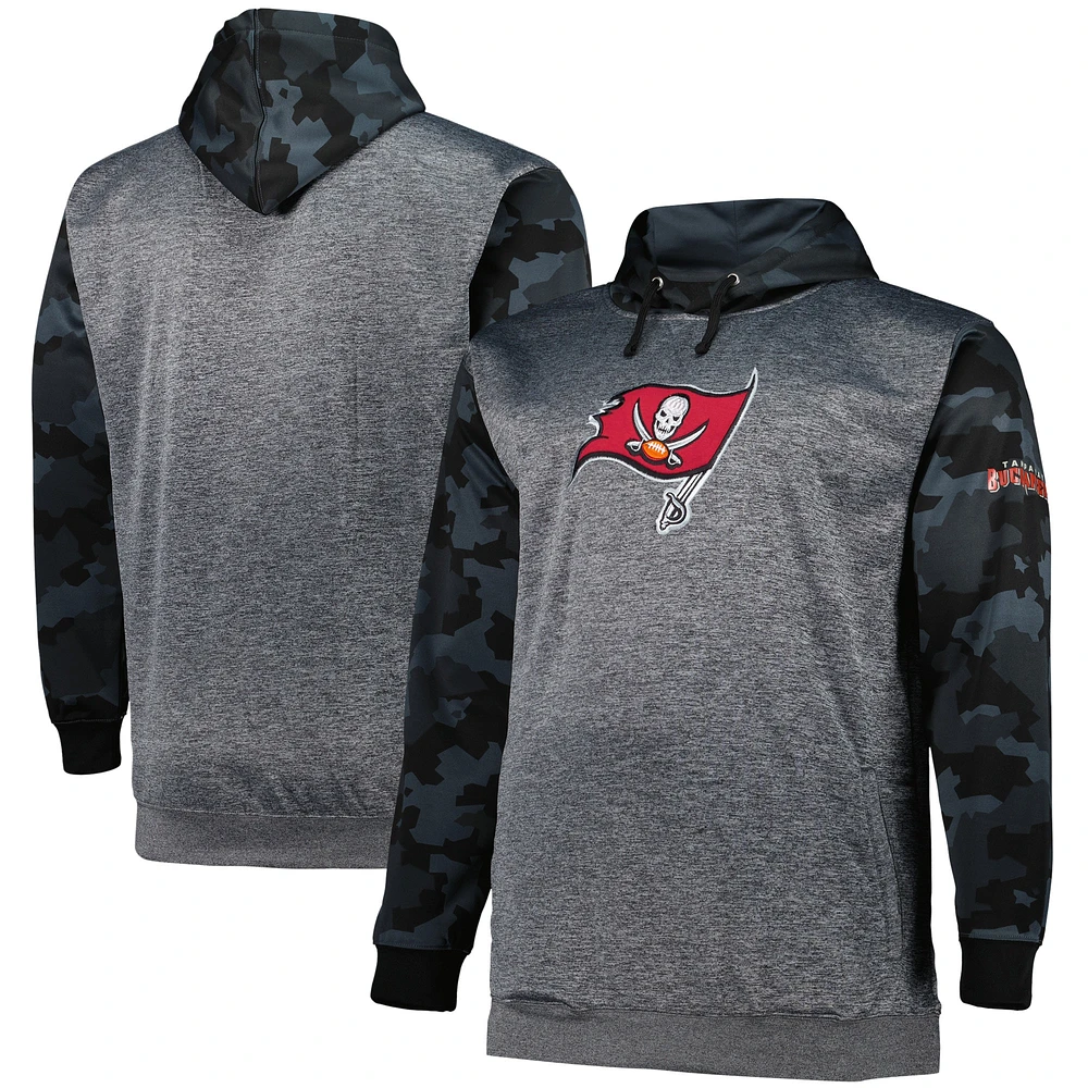 Sweat à capuche camouflage Big & Tall Fanatics Heather Charcoal pour hommes, Tampa Bay Buccaneers