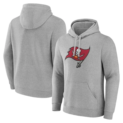 Men's Fanatics Heather Gray Tampa Bay Buccaneers Deliver Fleece Pullover Hoodie