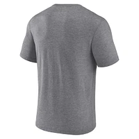 Men's Fanatics Heather Gray Tampa Bay Buccaneers Warped Block Tri-Blend T-Shirt