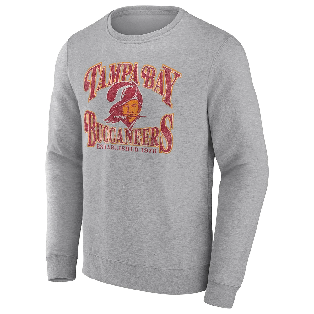 Sweat-shirt de jouabilité Fanatics Heathered Charcoal Tampa Bay Buccaneers pour hommes