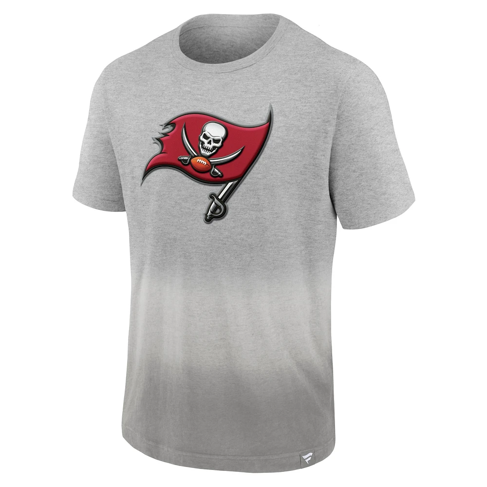 Fanatics pour hommes gris chiné Tampa Bay Buccaneers Team Ombre - T-shirt