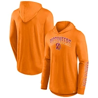 T-shirt à capuche manches longues Fanatics Orange Tampa Bay Buccaneers Front Runner pour hommes