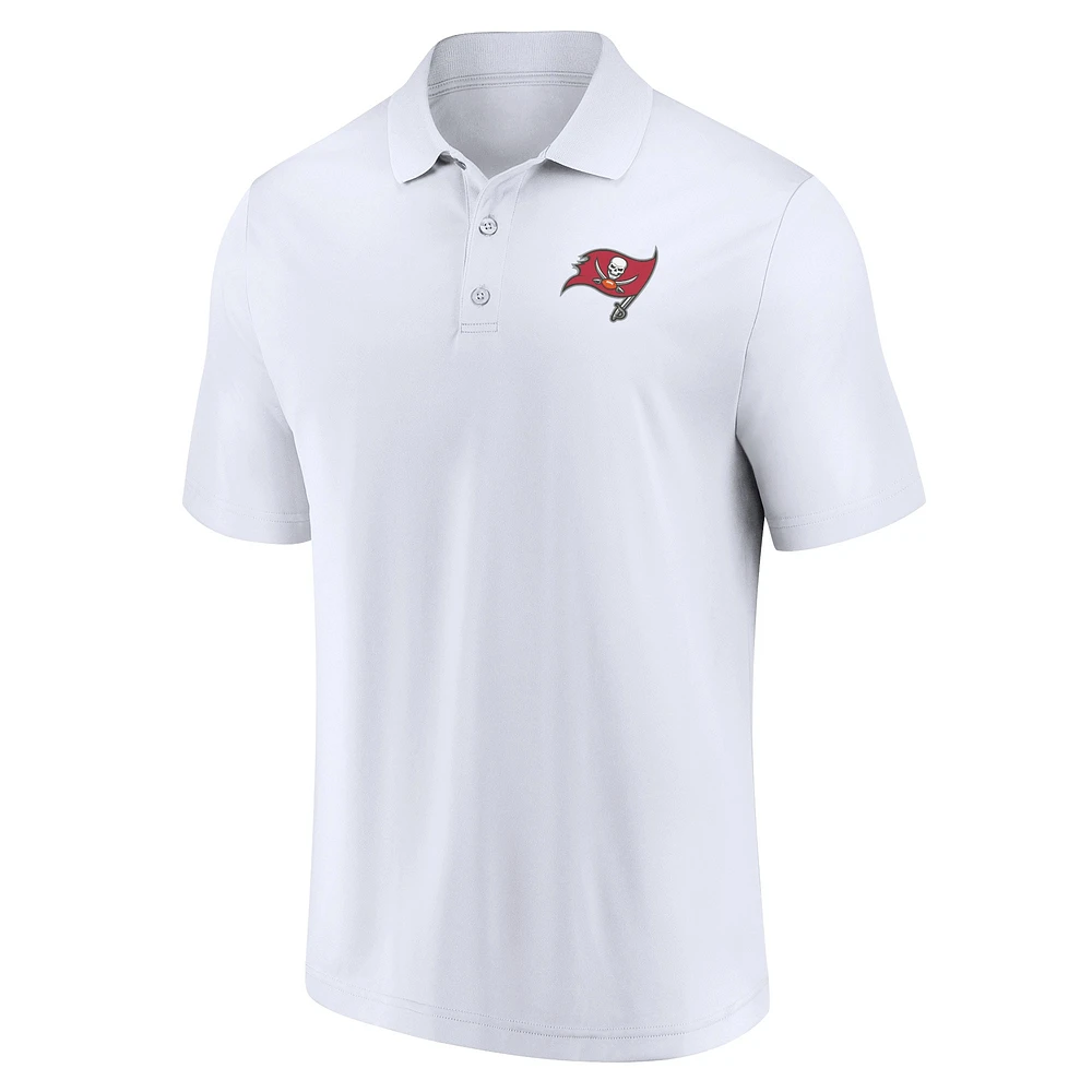 Ensemble de deux polos solides Fanatics pour hommes, rouge/blanc, Tampa Bay Buccaneers