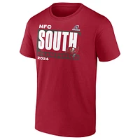 Men's Fanatics  Red Tampa Bay Buccaneers 2024 NFC South Division Champions Big & Tall Conquer T-Shirt