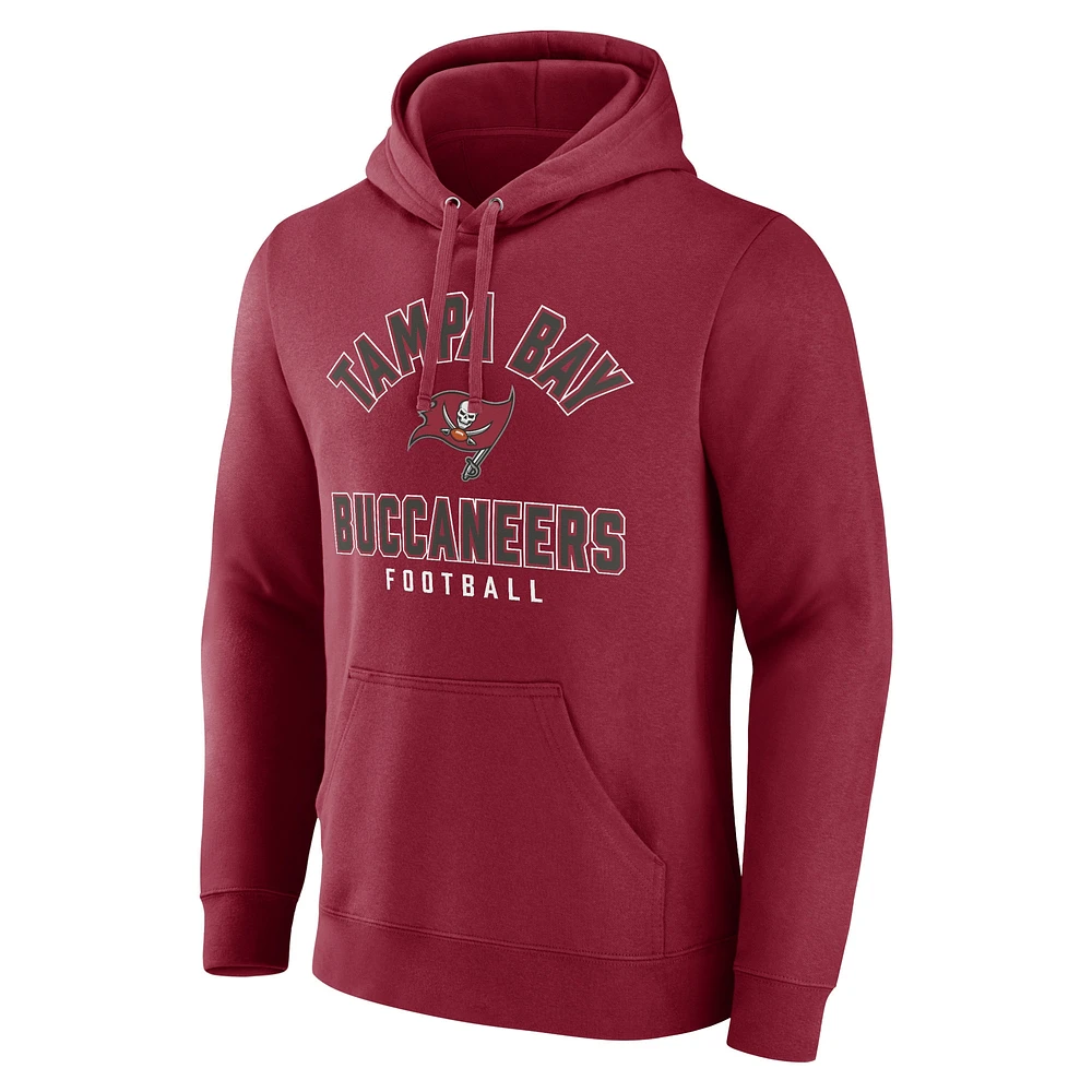 Men's Fanatics  Red Tampa Bay Buccaneers Between the Pylons Pullover Hoodie