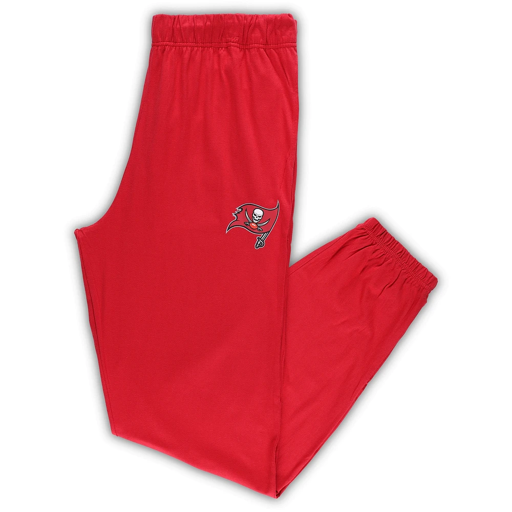 Pantalon de pyjama léger rouge Tampa Bay Buccaneers Big & Tall Tracking pour hommes