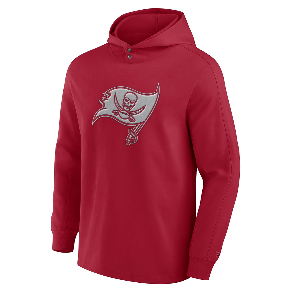 T-shirt à capuche manches longues rouge Tampa Bay Buccaneers Elements Blaze Tri-Blend pour hommes Fanatics