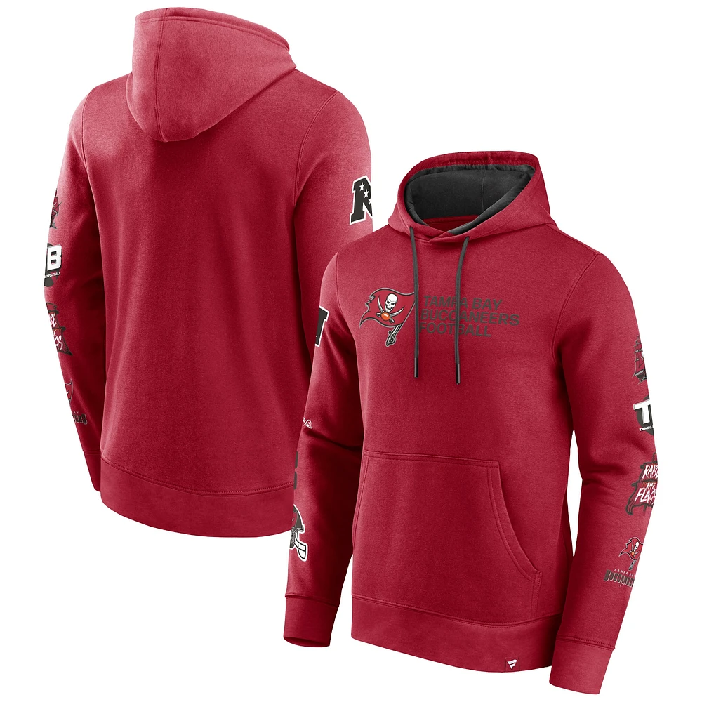 Men's Fanatics Red Tampa Bay Buccaneers Extra Innings Pullover Hoodie