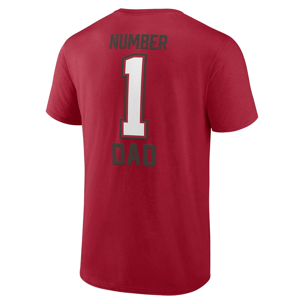 Men's Fanatics Red Tampa Bay Buccaneers Father's Day T-Shirt