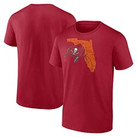 T-shirt Fanatics rouge pour homme Tampa Bay Buccaneers Hometown Offensive Drive