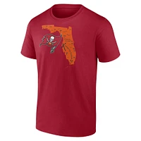 T-shirt Fanatics rouge pour homme Tampa Bay Buccaneers Hometown Offensive Drive