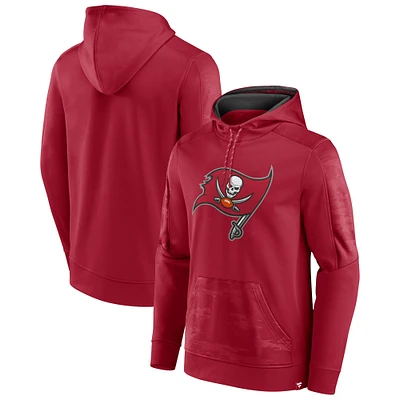 Men's Fanatics Red Tampa Bay Buccaneers On The Ball Pullover Hoodie