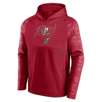 Men's Fanatics Red Tampa Bay Buccaneers Shade Defender Raglan Pullover Hoodie