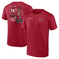 Men's Fanatics Red Tampa Bay Buccaneers Split Zone T-Shirt