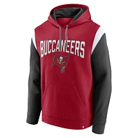 Men's Fanatics Red Tampa Bay Buccaneers Trench Battle Pullover Hoodie