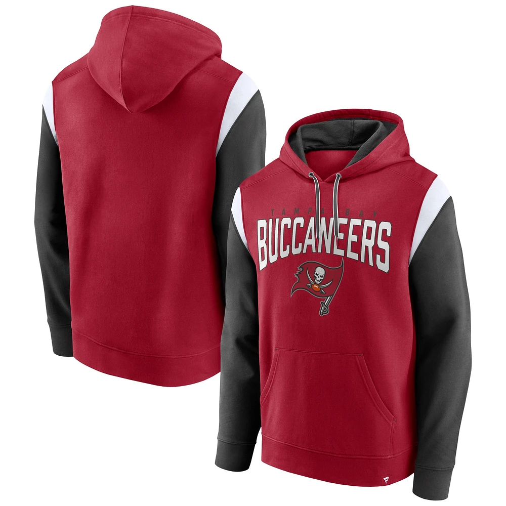 Men's Fanatics Red Tampa Bay Buccaneers Trench Battle Pullover Hoodie