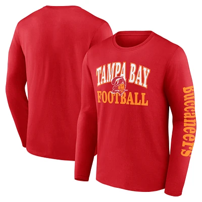 Men's Fanatics Red Tampa Bay Buccaneers Vintage Combo Up Two Long Sleeve T-Shirt