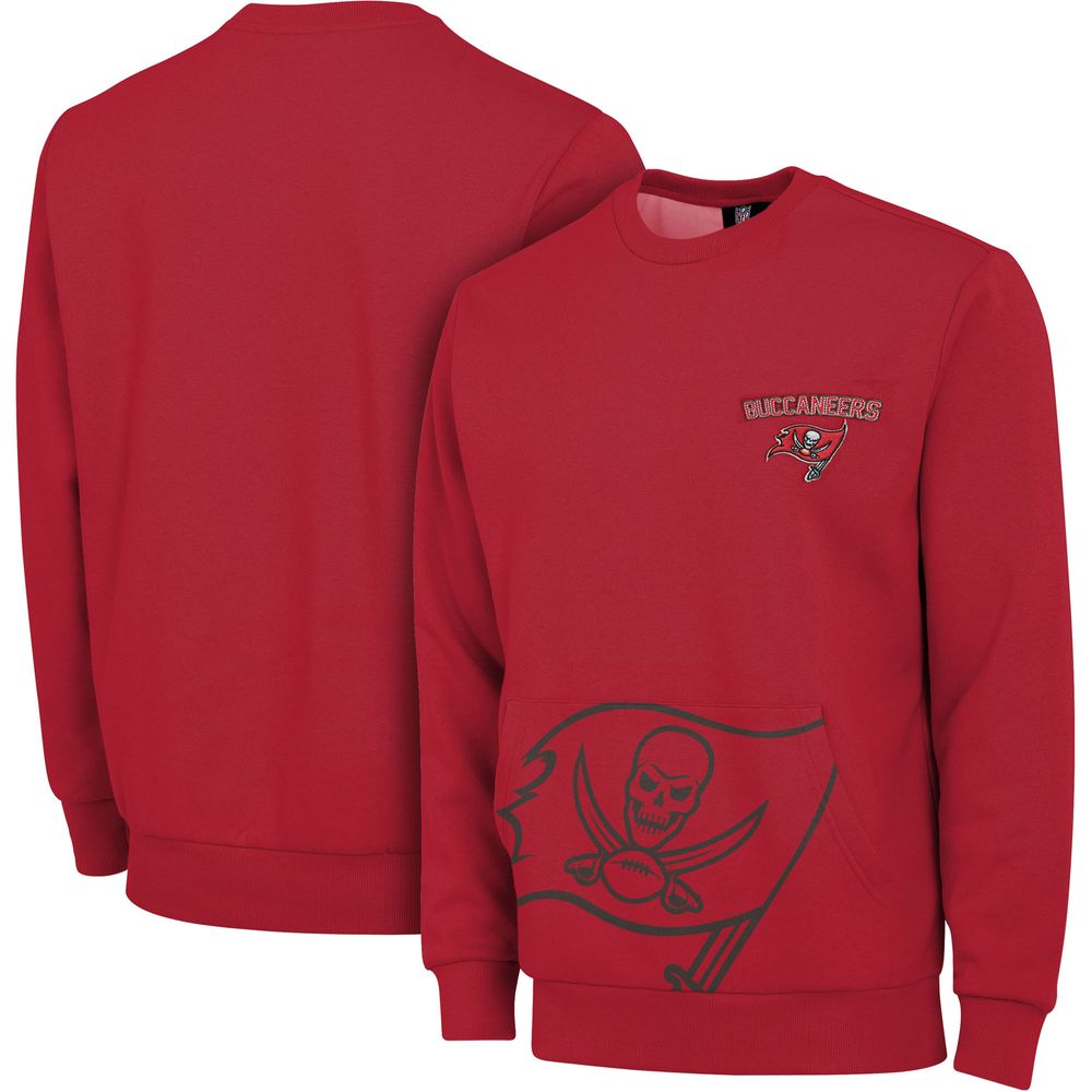 Men's FOCO Red Tampa Bay Buccaneers Pocket - Pullover Sweater