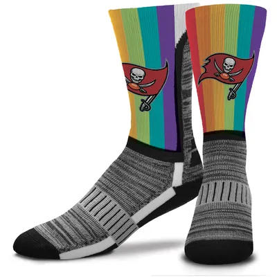 Tampa Bay Buccaneers For Bare Feet V-Curve Rainbow Crew Socks