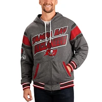 Men's G-III Sports by Carl Banks Red/Gray Tampa Bay Buccaneers Extreme Full Back Reversible Hoodie Full-Zip Jacket