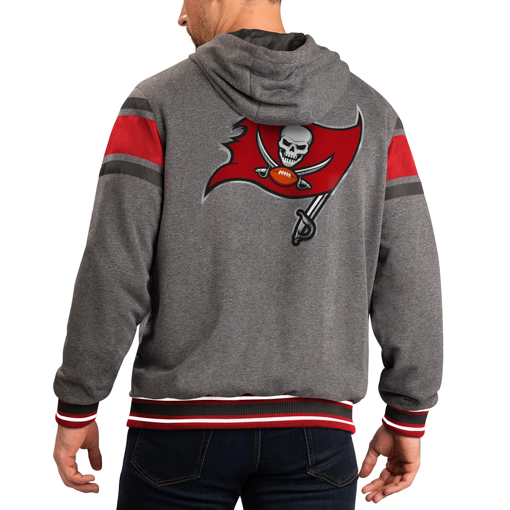 Men's G-III Sports by Carl Banks Red/Gray Tampa Bay Buccaneers Extreme Full Back Reversible Hoodie Full-Zip Jacket