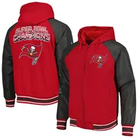 G-III Sports by Carl Banks pour homme Rouge Tampa Bay Buccaneers Sweat à capuche raglan entièrement zippé Varsity Jacket