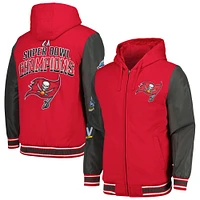 Veste à capuche entièrement zippée blocs de couleurs G-III Sports by Carl Banks pour hommes, rouge, Tampa Bay Buccaneers Player Option