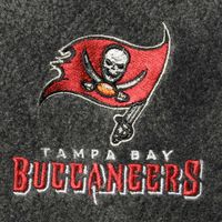 Men's Gray Tampa Bay Buccaneers Houston Fleece Full-Zip Vest