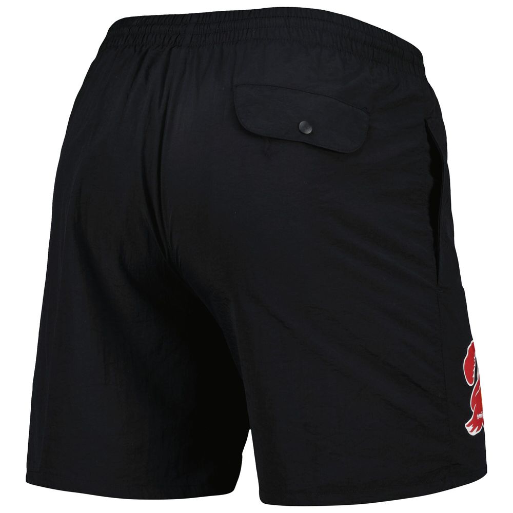 Men's Mitchell & Ness Black Tampa Bay Buccaneers Team Essentials Nylon Shorts