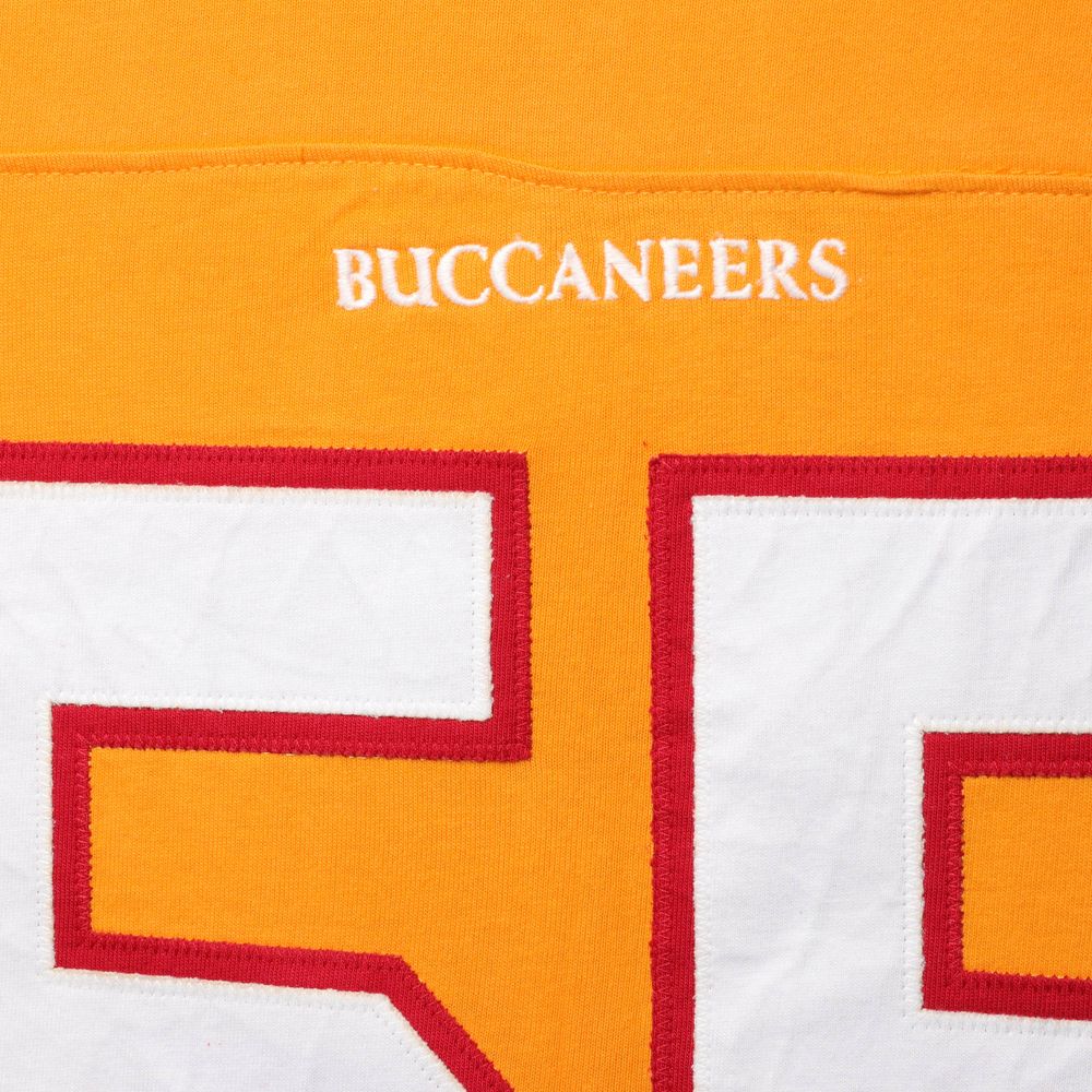 Men's Mitchell & Ness Derrick Brooks Orange Tampa Bay Buccaneers Throwback Retired Player Name Number Long Sleeve Top