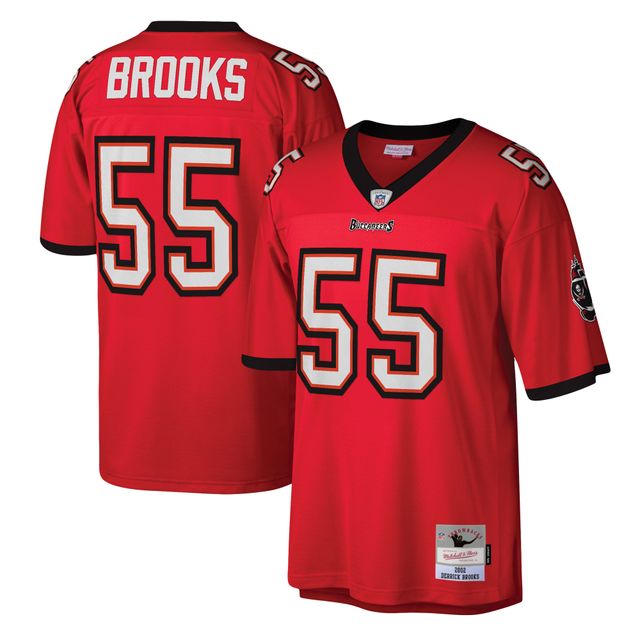 Maillot Homme Mitchell & Ness Derrick Brooks Red Tampa Bay Buccaneers Legacy Replica