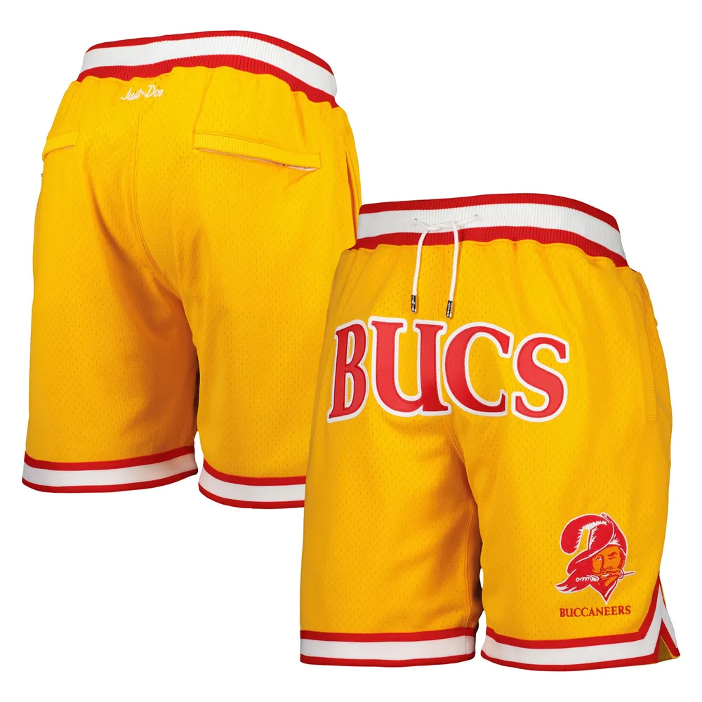 Lids Tampa Bay Buccaneers Mitchell & Ness Just Don Throwback Shorts - Gold