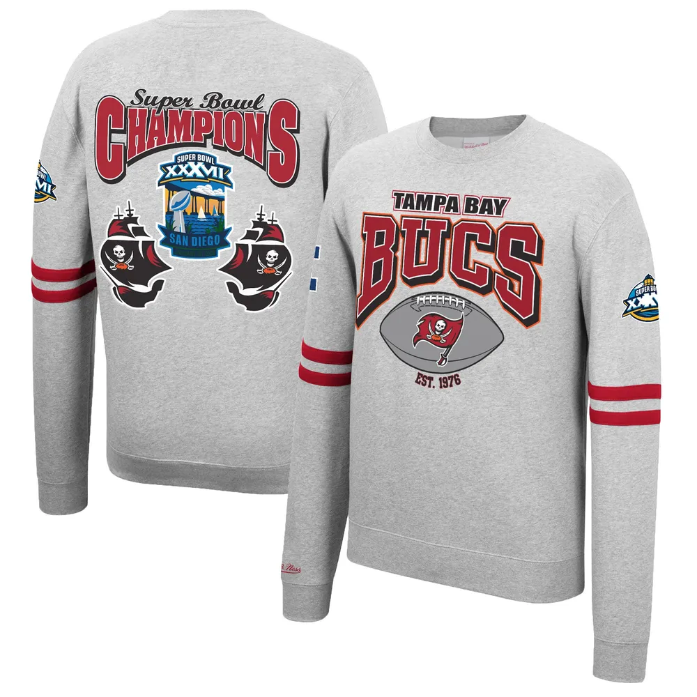 Men's Mitchell & Ness Heathered Gray New York Giants Big & Tall Allover  Print Pullover Sweatshirt