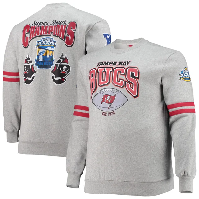 New England Patriots Mitchell & Ness Allover Print Fleece Pullover  Sweatshirt - Heathered Gray