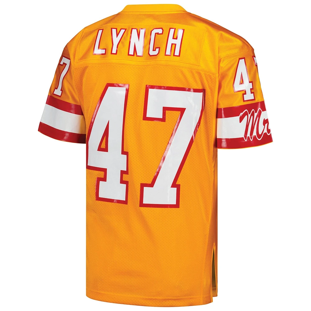 Maillot de joueur retraité authentique Mitchell & Ness John Lynch Orange Tampa Bay Buccaneers 1993 pour hommes