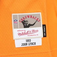 Maillot réplique orange Mitchell & Ness John Lynch des Buccaneers de Tampa Bay 1993 Legacy pour homme