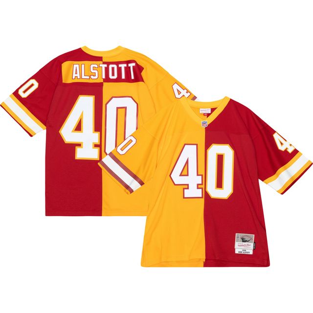 Maillot réplique Mitchell & Ness Mike Alstott orange/rouge Tampa Bay Buccaneers 1996 Split Legacy pour hommes