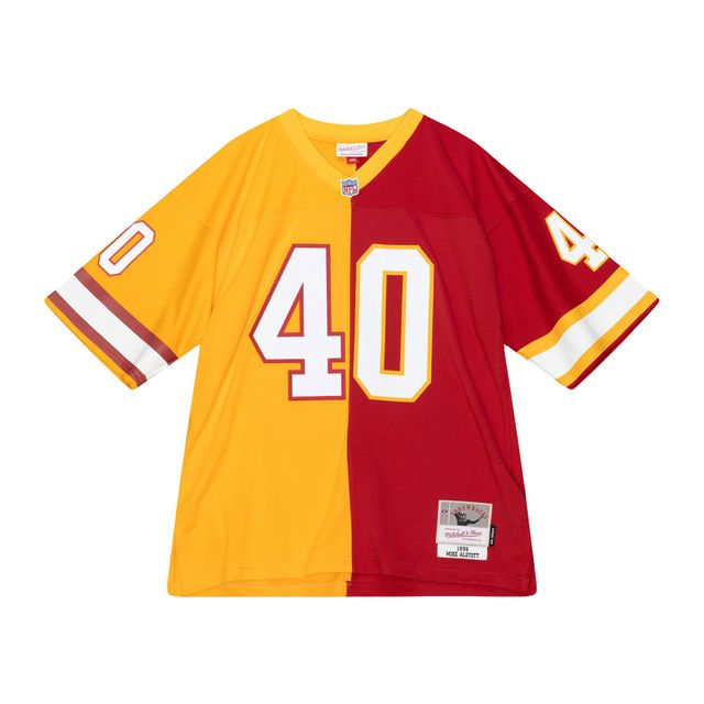 Maillot réplique Mitchell & Ness Mike Alstott orange/rouge Tampa Bay Buccaneers 1996 Split Legacy pour hommes