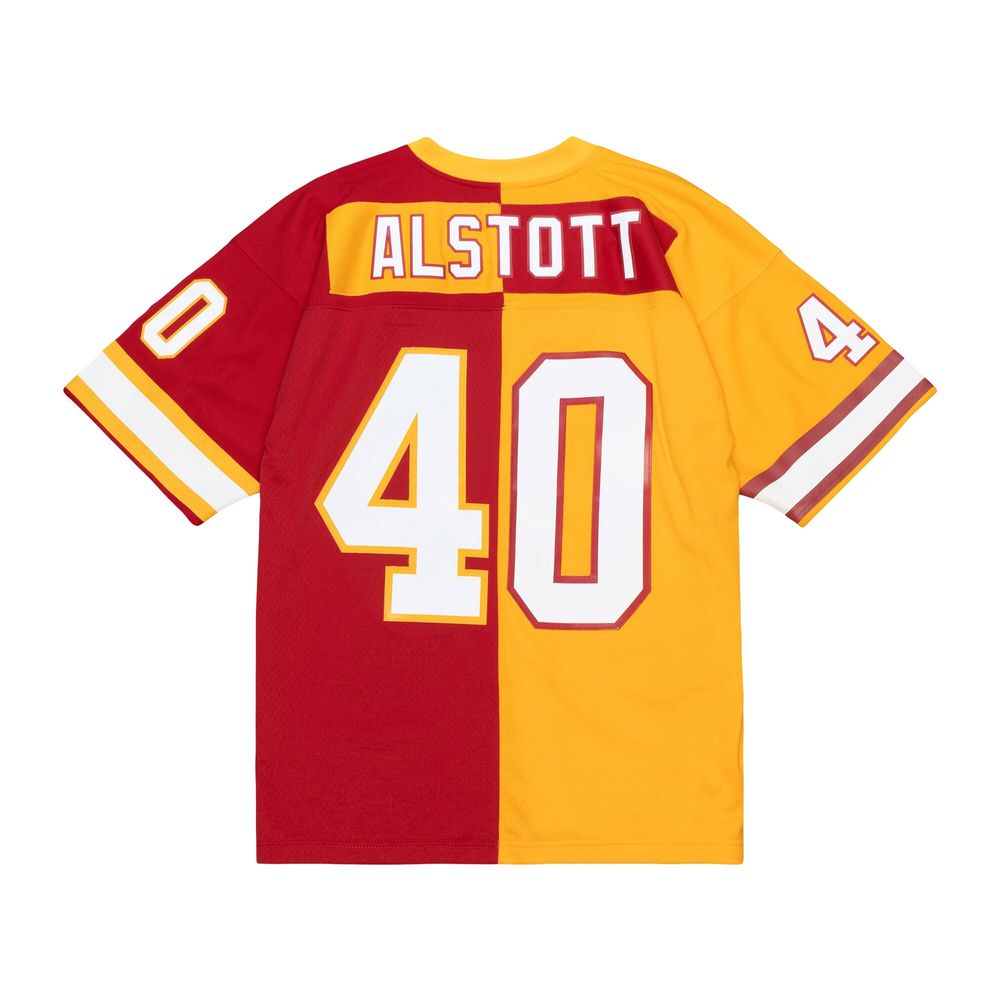 Men's Mitchell & Ness Mike Alstott Orange/Red Tampa Bay Buccaneers 1996 Split Legacy Replica Jersey