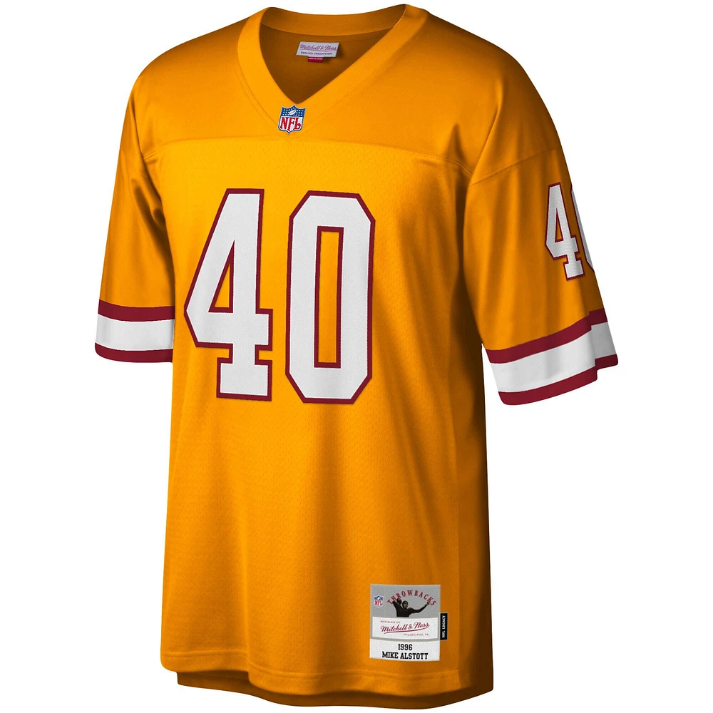 Men's Mitchell & Ness Mike Alstott Orange Tampa Bay Buccaneers Big Tall 1996 Retired Player Replica Jersey