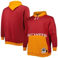 Chandail à capuchon Big & Tall Face des Tampa Bay Buccaneers de Mitchell Ness pour homme, rouge/orange